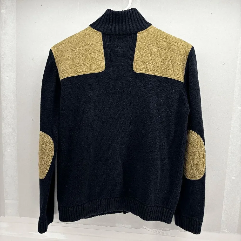 Browning For her Shooting Outdoors Cardigan‎ Elbow Patches Size M Black Brown